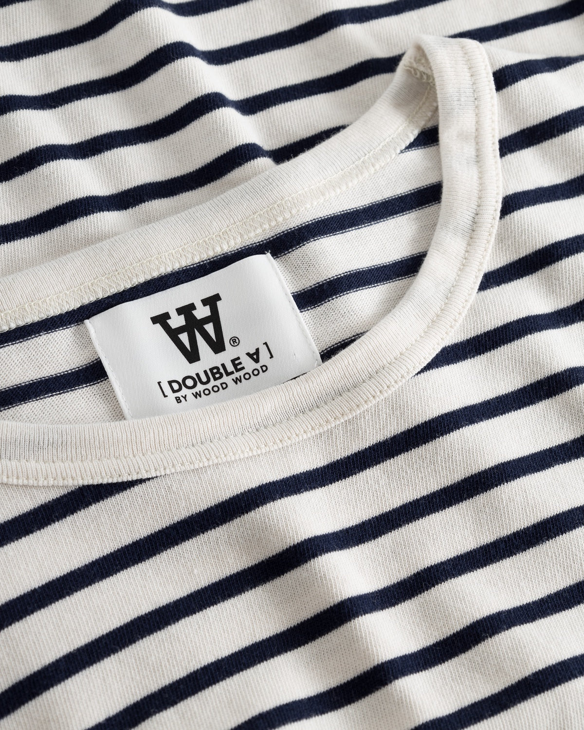 Mel stripe long sleeve GOTS - Off-white/navy stripes