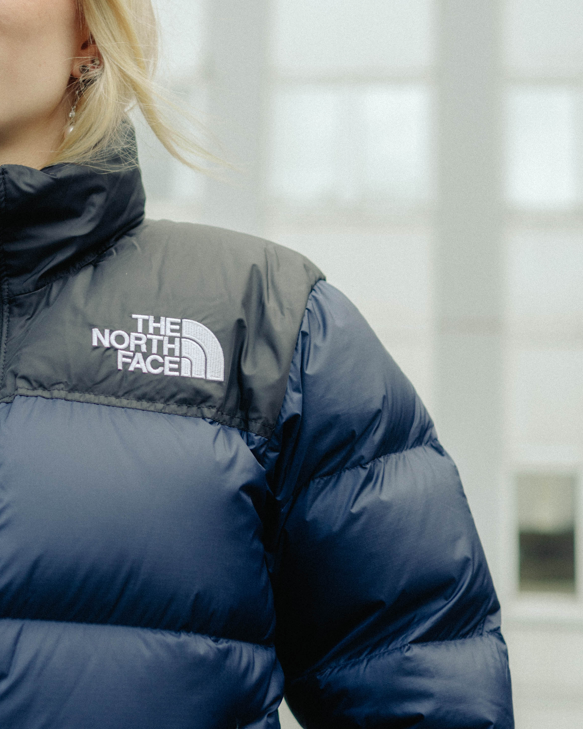 W 1996 Retro Nuptse Jacket - Summit Navy/TNF Black