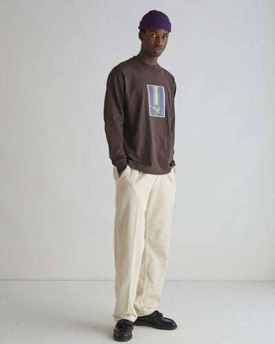 Hanes Stamp L/S Tee - Brown