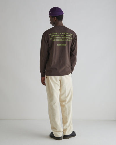 Hanes Stamp L/S Tee - Brown