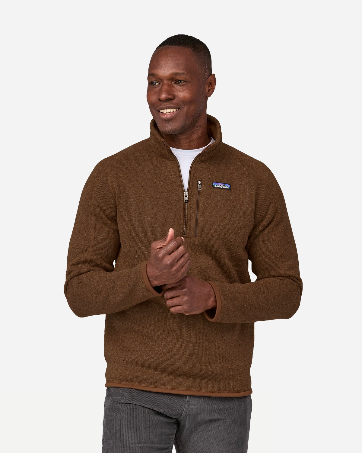 M's Better Sweater 1/4 Zip - Moose Brown