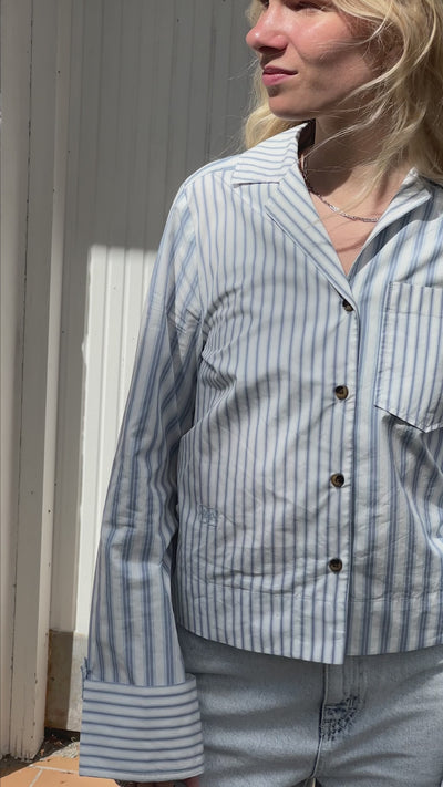 Stripe Cotton Shirt - Egret