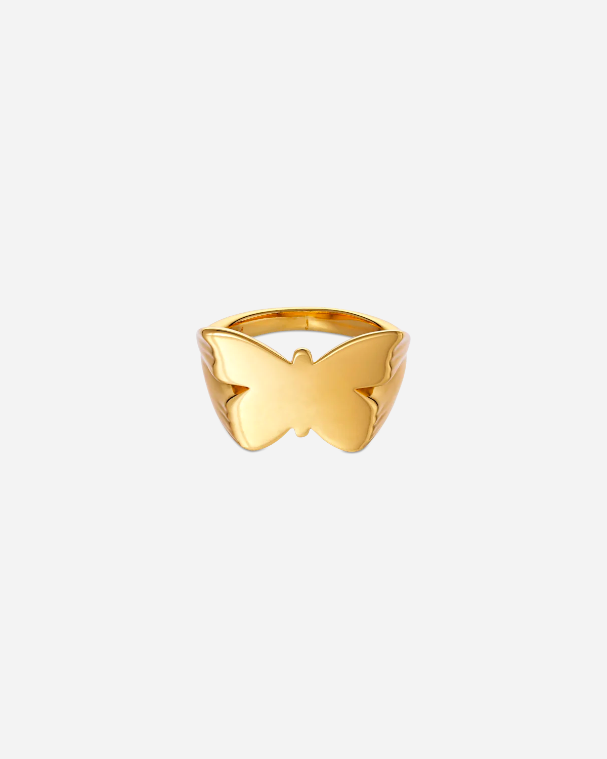 Butterfly Signet Ring - Forgyldt Sterling Sølv