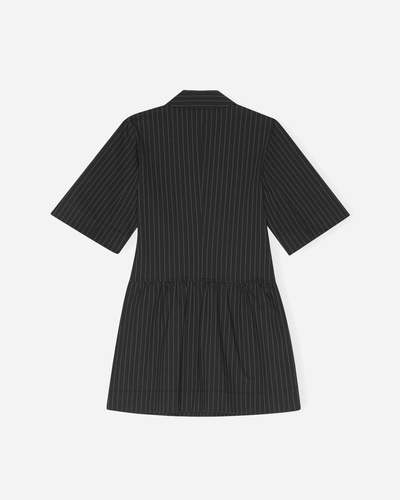 Stretch Stripe Mini Dress - Black