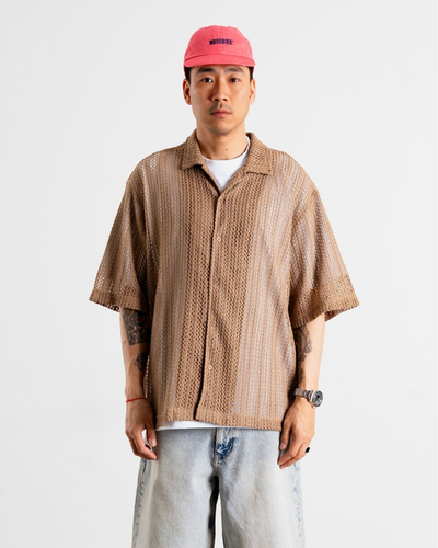 Wang Lace Shirt - Taupe Brown