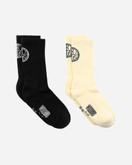 Tennis Stamp Socks 2 pack - Wax Yellow / Black