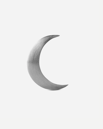 Big Half Moon Stud Left - Silver