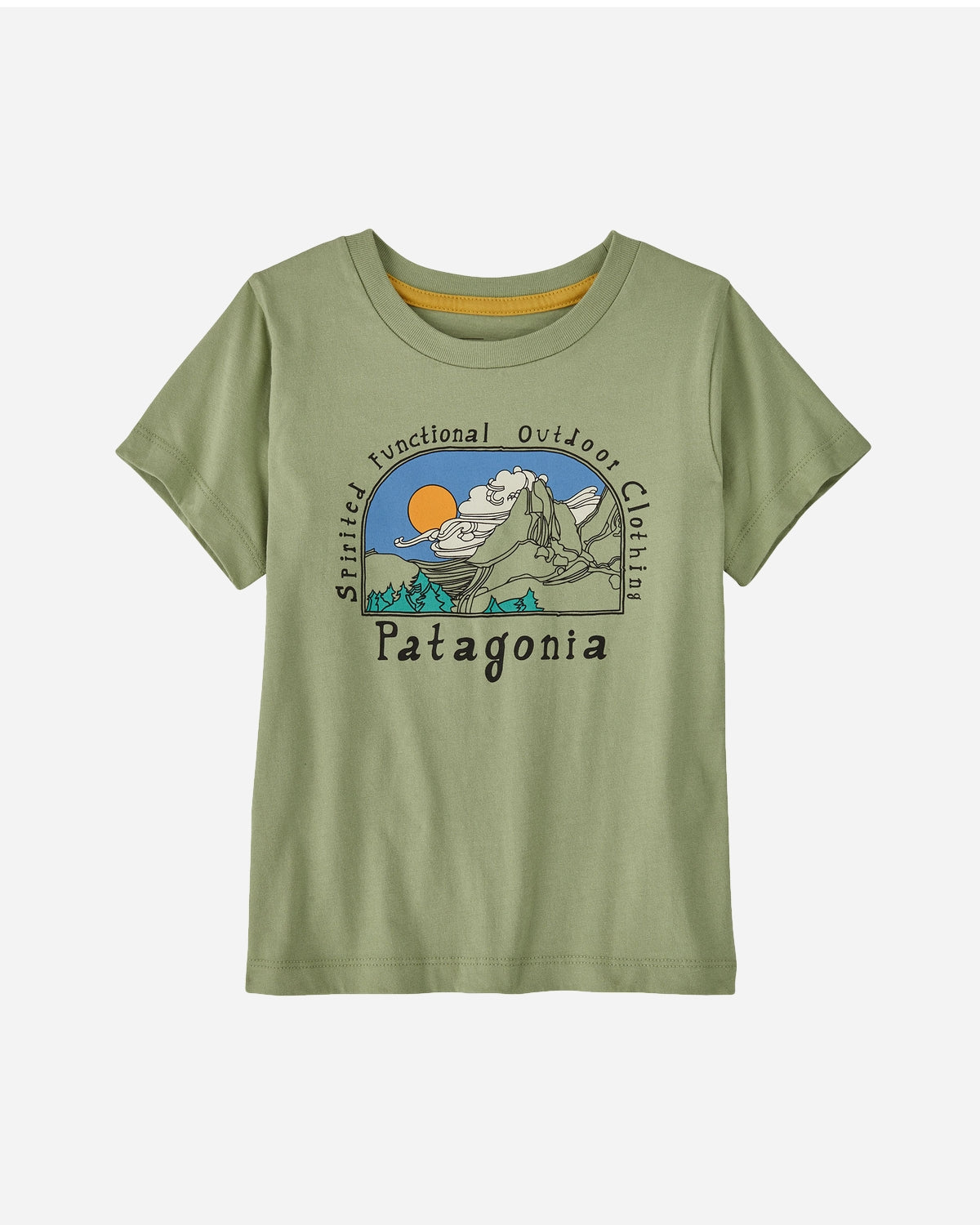 Kids Regenerative Graphic T-Shirt - Lost And Found/Salvia Green - Patagonia - Munkstore.dk