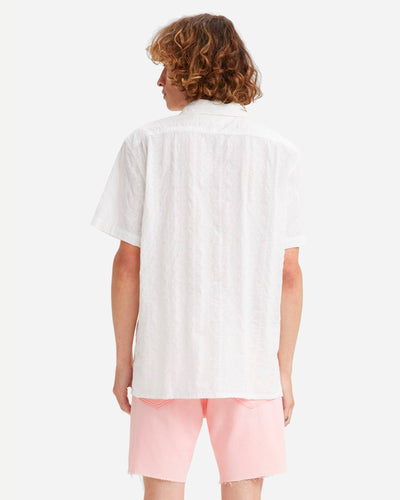 The Sunset Camp Shirt - Walter Embroidery Bright White