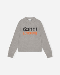 Graphic O-neck Pullover - Oyster Gray