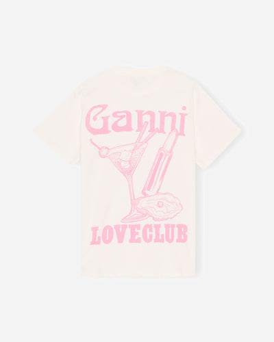Basic Jersey Nightclub Relaxed T-shirt - Egret - Ganni - Munkstore.dk