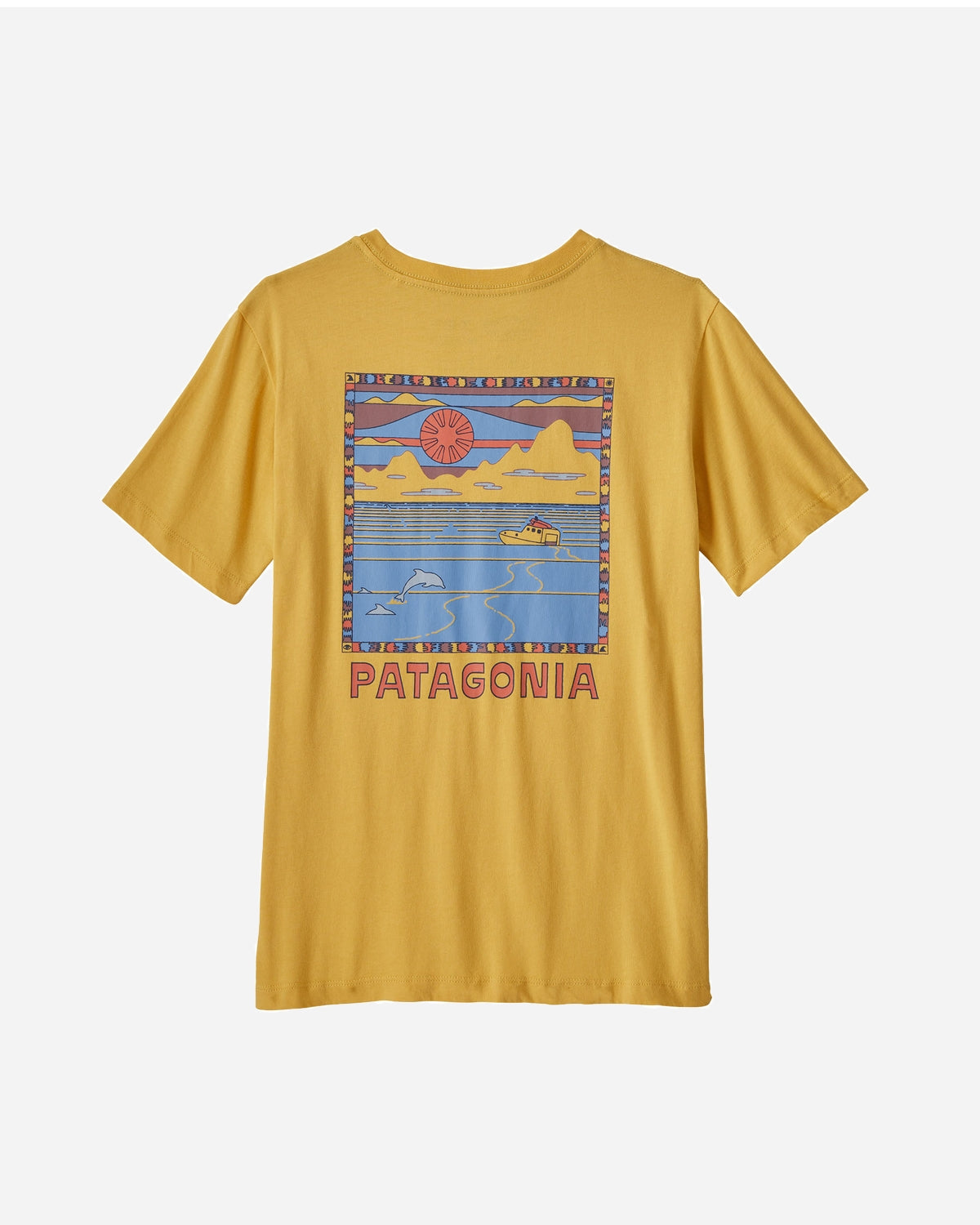 Teens Regenerative Graphic T-Shirt - Summit Swell/Surfboard Yellow - Patagonia - Munkstore.dk