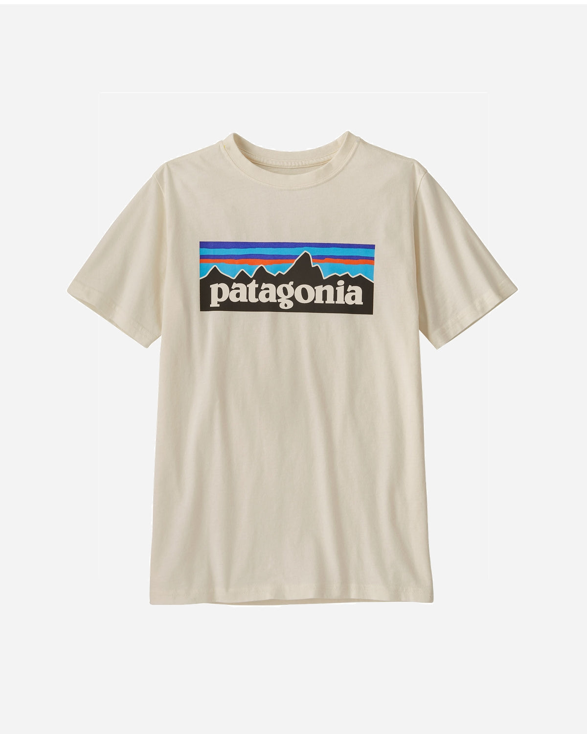 Teens Regenerative P-6 Logo T-Shirt - Undyed Natural - Patagonia - Munkstore.dk
