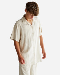 Atos SS Linen Shirt - Sand
