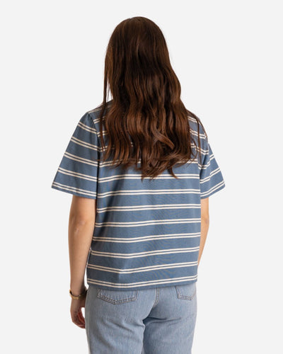 Alma heavy T-shirt - Blue Stripes - Munk Store