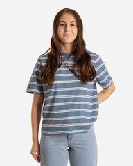 Alma heavy T-shirt -  Blue Stripes