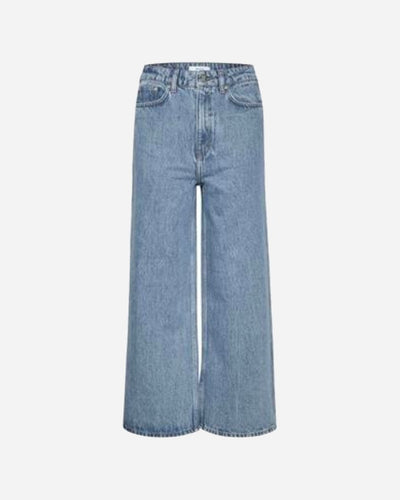 Amber Straight Culotte - Washed Mid Blue - Gestuz - Munkstore.dk