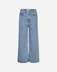 Amber Straight Culotte - Washed Mid Blue