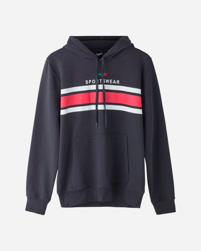 Anders Hooded Sweat - Navy/White/Red - H2O - Munkstore.dk