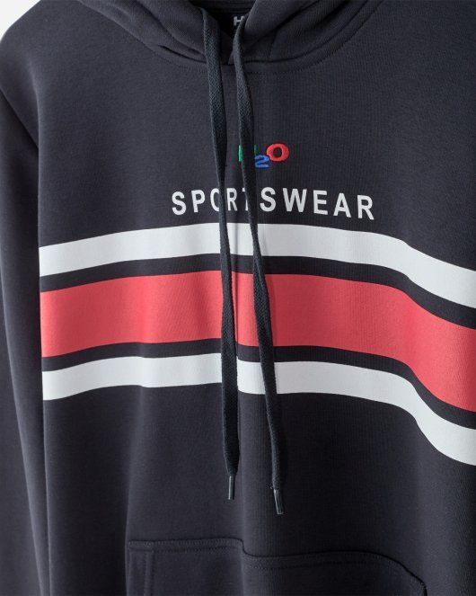 Anders Hooded Sweat - Navy/White/Red - H2O - Munkstore.dk