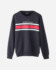 Anders O' neck Sweat -  Navy/White/Red