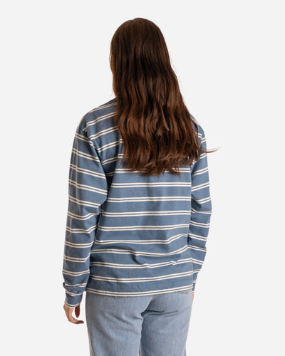 Astrid stripe long sleeve tee - Blue Stripes - Munk Store