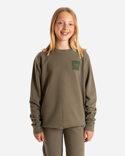 Authentic Organic Sweat O'Neck - Dusty Army - Munk Store