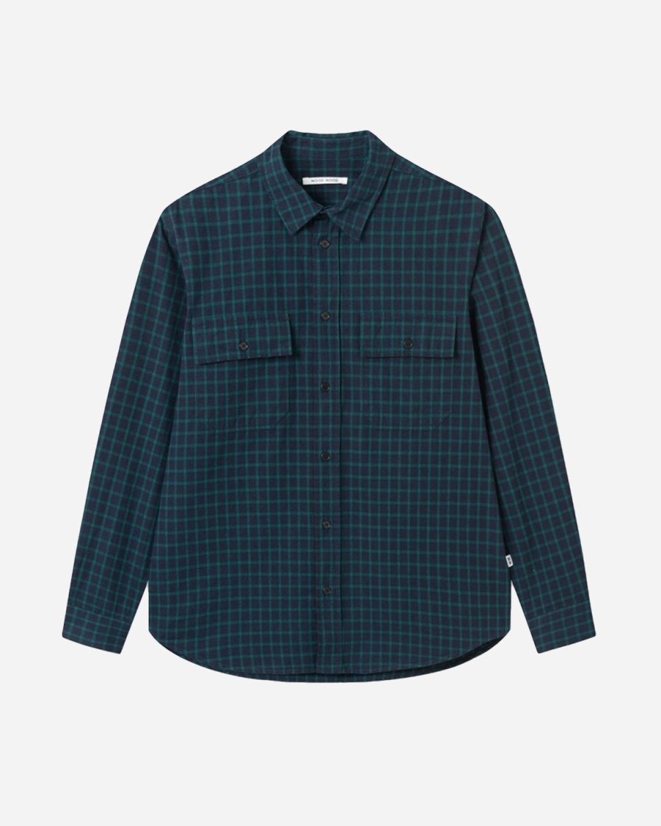 Avenir Flannel Check Shirt - Navy - Munk Store
