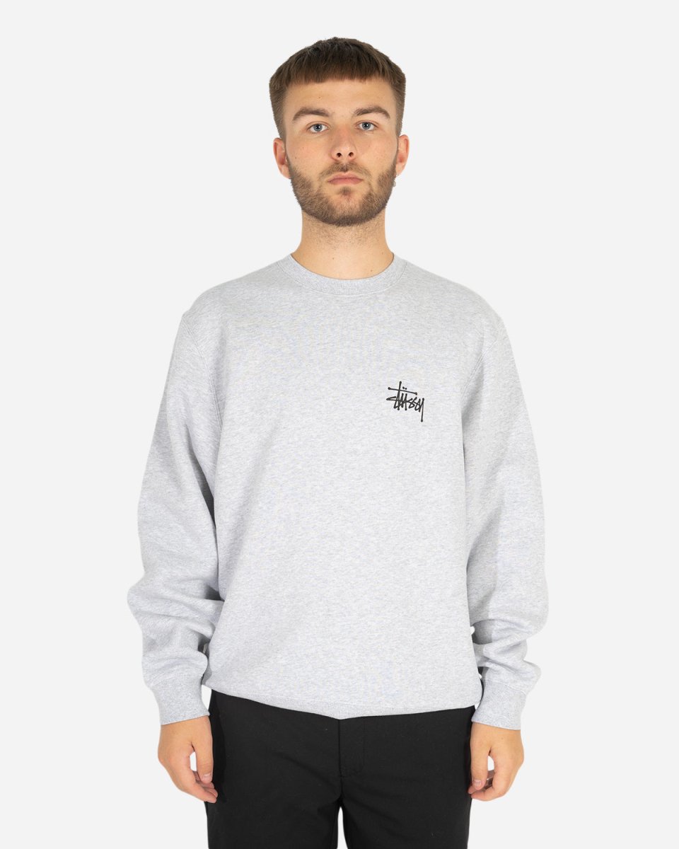 Basic Stüssy Crew - Ash Heather - Munk Store