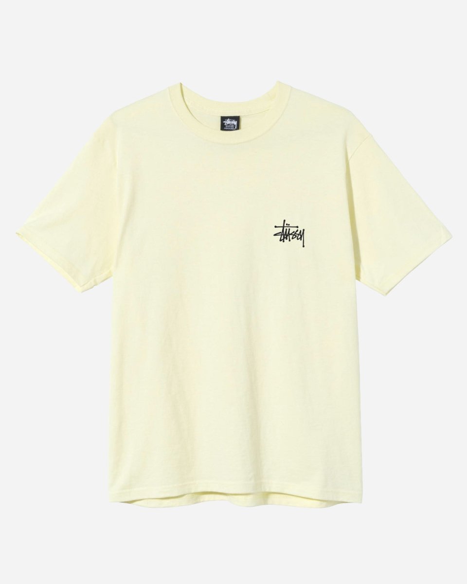 Basic Stüssy Tee - Pale Yellow - Munk Store