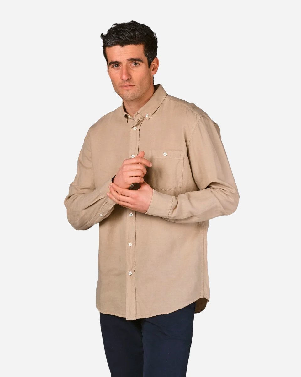 Benjamin Linen Shirt - Sand - Munk Store
