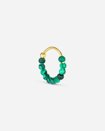 Bermuda Malachite Twist Earring - Gold - Munk Store