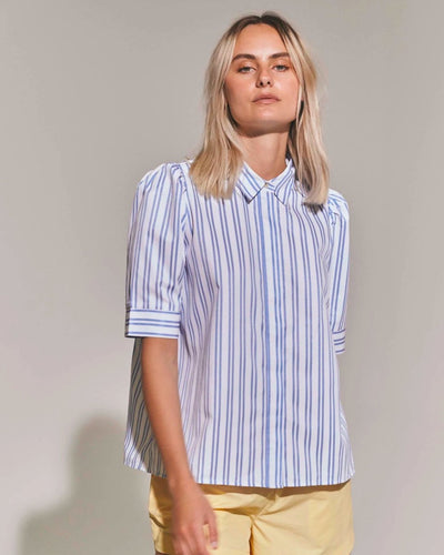 Billie Stripe Shirt - Blue Stripe - Munk Store
