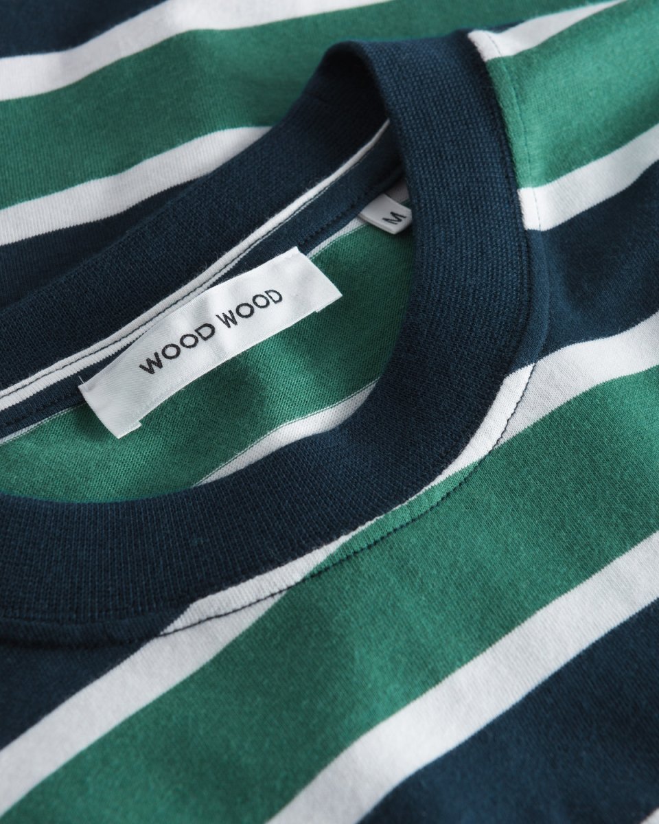 Bobby Striped T-shirt - Navy/Green - Munk Store