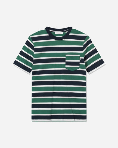 Bobby Striped T-shirt - Navy/Green - Munk Store