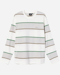 Bold Stripe LS Crew - Bone