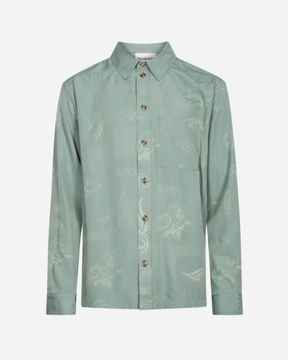 Boxy Shirt Long Sleeve - Dusty Green - Munk Store
