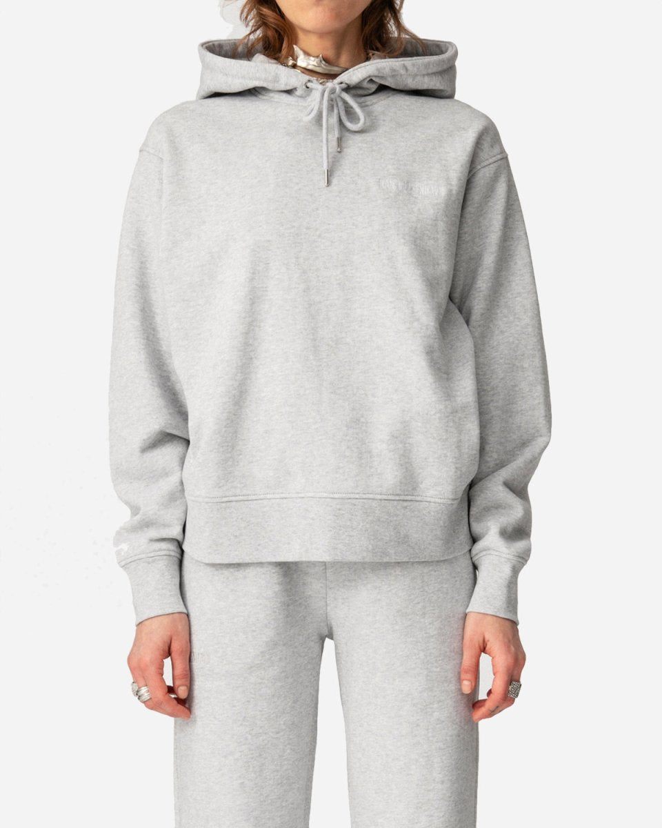 Bulky Hoodie - Light Grey Melange Logo - Munk Store