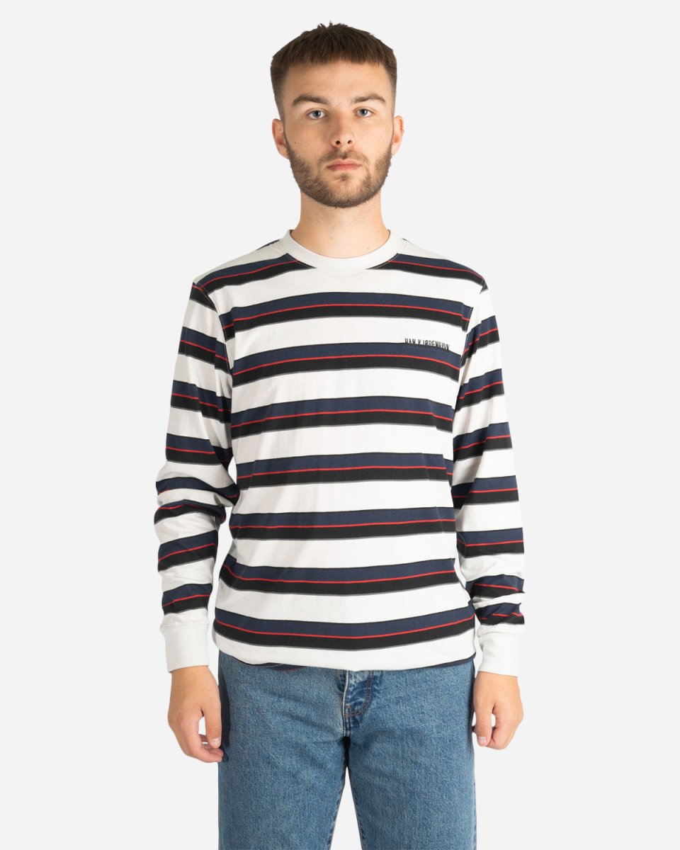 Casual Long Sleeve Tee - Grey Stripe - Munk Store