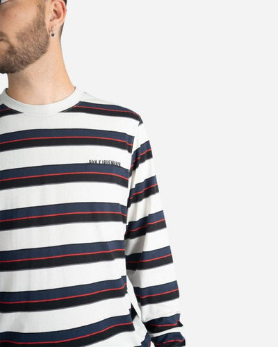 Casual Long Sleeve Tee - Grey Stripe - Munk Store