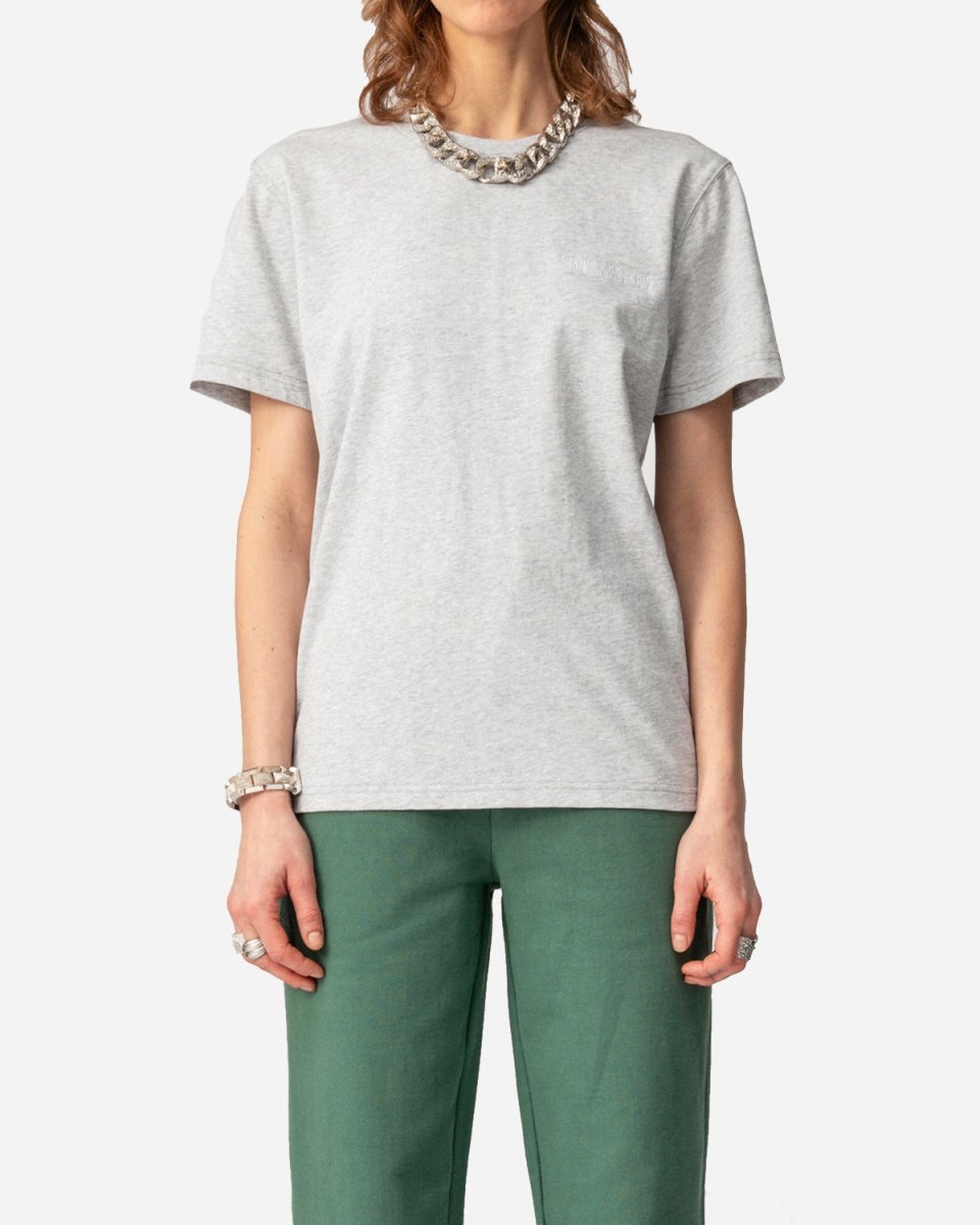 Casual Tee Short Sleeve - Light Grey Melange Logo - Munk Store