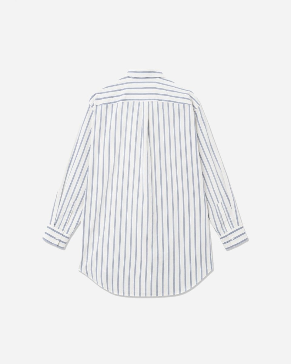 Charlene Poplin Stripe Shirt - Royal Blue Stripes - Munk Store