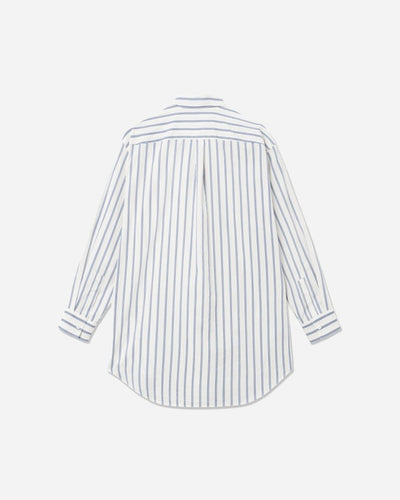 Charlene Poplin Stripe Shirt - Royal Blue Stripes - Munk Store