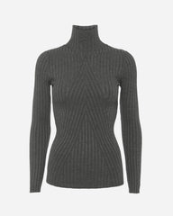 Chelsea LS Knit top - Grey Melange