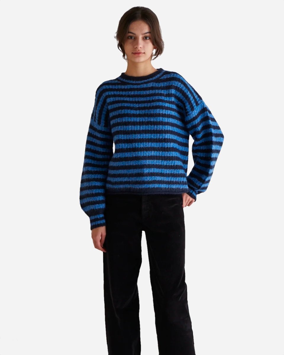 Chlue Stripe Knitt - Navy - Munk Store