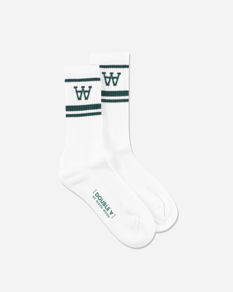 Con 2-Pack Socks - White/Green - Munk Store