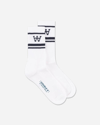 Con 2-Pack Socks - White/Navy - Munk Store