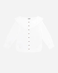 Cotton Polin Shirt  - White