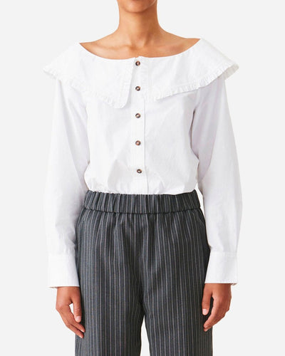 Cotton Polin Shirt - White - Munk Store