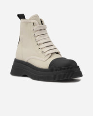 Creepers Textile Lace Up Boot - Egret